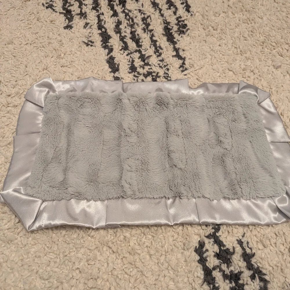 Minky Couture Gray Elephant Baby Blanket
